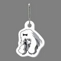 Zippy Clip - Poodle Dog's Face Tag W/ Clip Tab